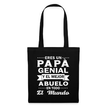 Papa cool et le meilleur grand-père du monde entier - Sac en tissu - noir - Devant