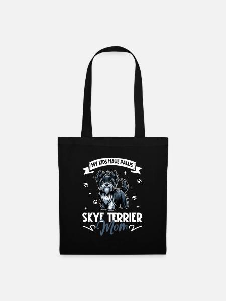 Skye Terrier Mama - Stoffbeutel - Schwarz
