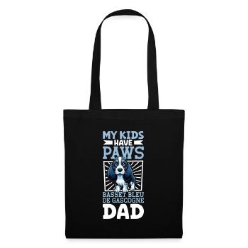 Basset bleu de Gascogne Papa - Sac en tissu - noir - Devant