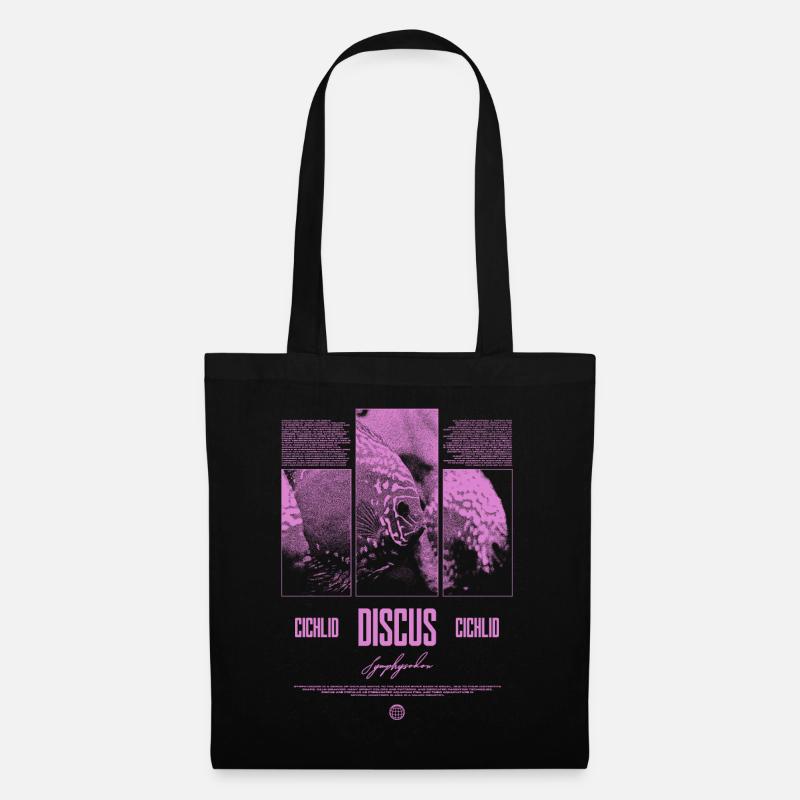 Discus Cichlidé Aquarium Fish Keeper - Sac en tissu - noir