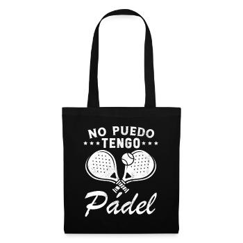 Fun Padel I Can't I Have Padel Padel Player - Stoffbeutel - Schwarz - Vorne