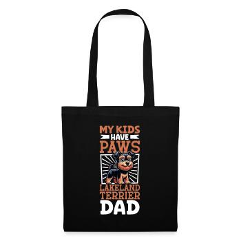 Papa Lakeland Terrier - Sac en tissu - noir - Devant