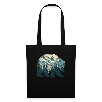 Wilderness Inside the Bear Retro Vintage - Tote Bag - black - Front