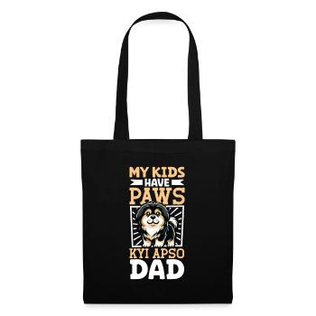 Papa tibétain Kyi Apso - Sac en tissu - noir - Devant
