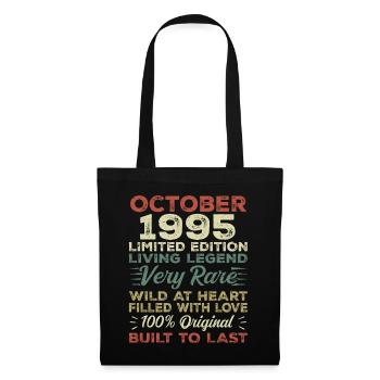 1995 October 1995 birthday October 1995 Original - Tote Bag - black - Front