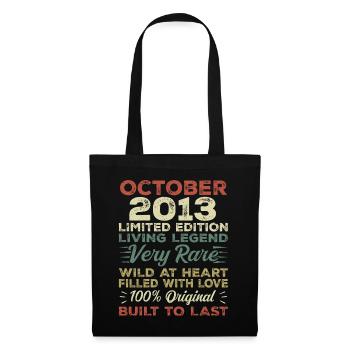 2013 October 2013 birthday October 2013 Original - Tote Bag - black - Front