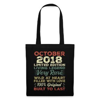 2018 October 2018 Birthday October 2018 Original - Tote Bag - black - Front