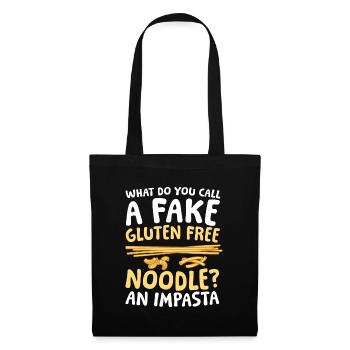 Fake gluten freenoodle An Impasta - Stoffbeutel - Schwarz - Vorne