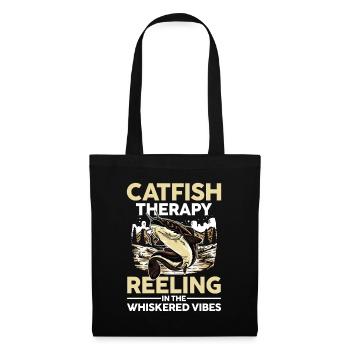 Catfish Therapy Reeling In The Whiskerde Vibes - Stoffbeutel - Schwarz - Vorne