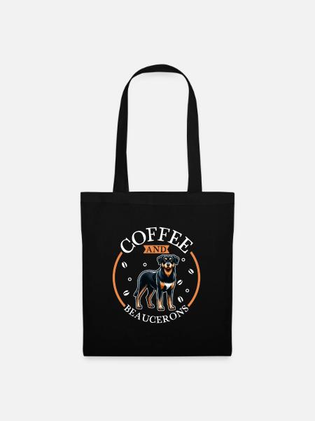 Café et Beauceron - Sac en tissu - noir