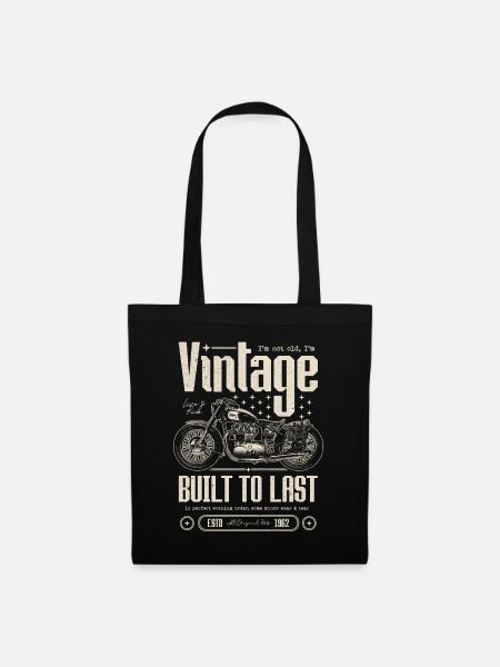 Vintage Motorrad Biker Motorrad Geburtstag 1962 - Stoffbeutel - Schwarz