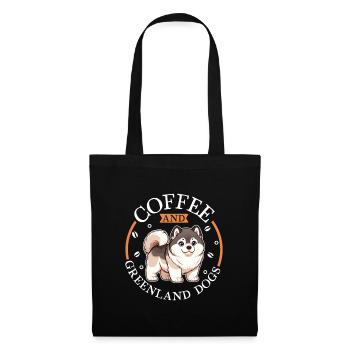 Café et chien du Groenland - Sac en tissu - noir - Devant