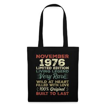 Légende Depuis Novembre 1976 Millésime Novembre 1976 - Sac en tissu - noir - Devant