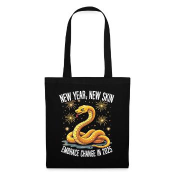 Year of the Wood Snake Chinese New Year 2025 - Stoffbeutel - Schwarz - Vorne