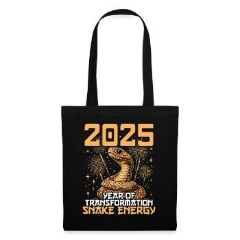 Year of the Wood Snake Chinese New Year 2025 - Stoffbeutel - Schwarz - Vorne
