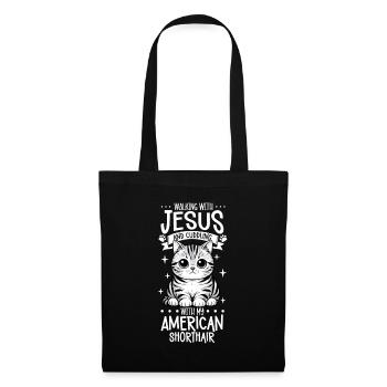 Jesus and My American Shorthair - Tote Bag - black - Front