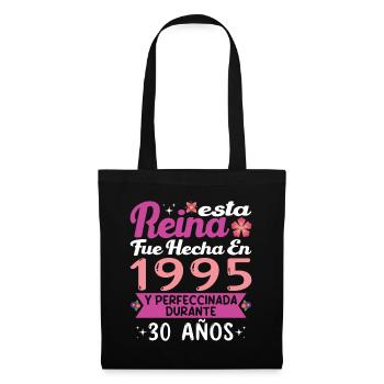 30 Jahre Geburtstagsgeschenk Frau aus dem Jahr 1995 - Stoffbeutel - Schwarz - Vorne