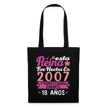 18 Year Old Birthday Gift Woman Made In 2007 - Tote Bag - black - Front