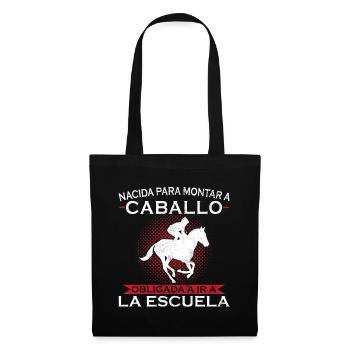 Born to ride, forced to go to school - Tote Bag - black - Front