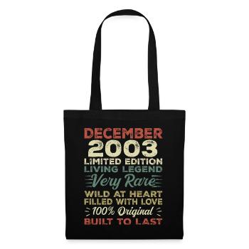 December 2003 - birthday December 2003 year - Tote Bag - black - Front