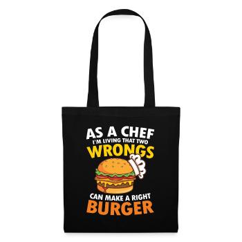 Make a right Burger für einen Burger Esser - Stoffbeutel - Schwarz - Vorne