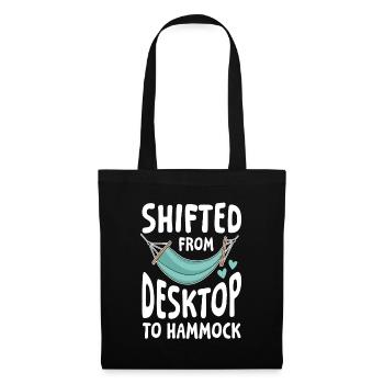 Rente Ruhestand Shifted From Desktop To Hammock - Stoffbeutel - Schwarz - Vorne