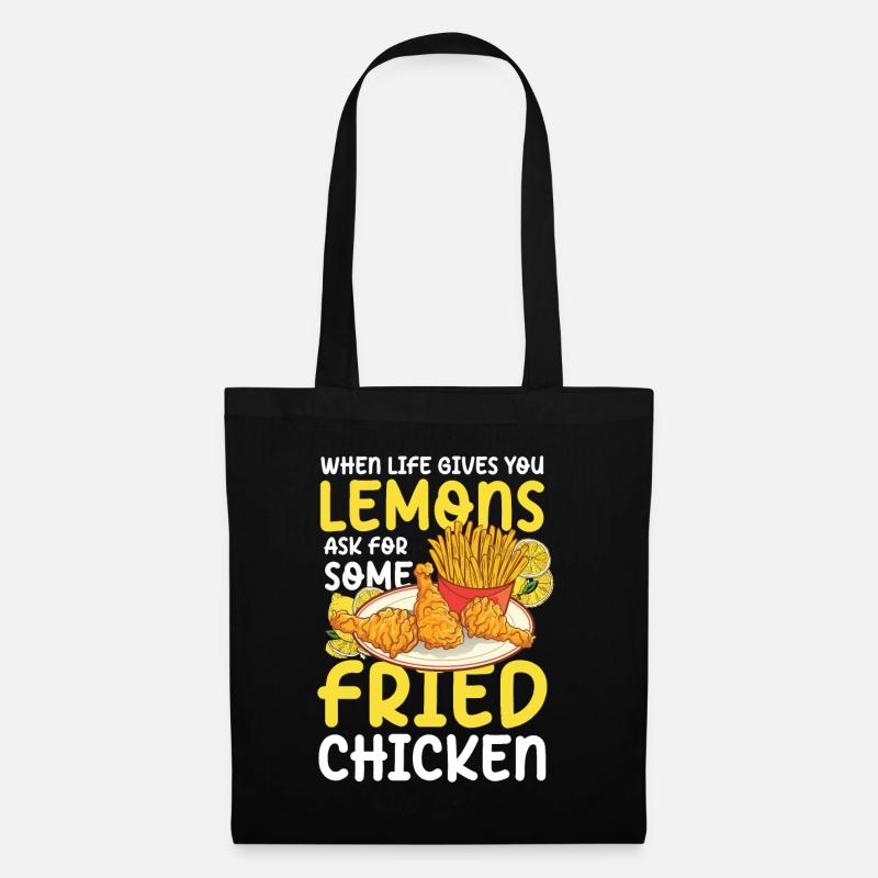 Lemons Ask For Some Fried Chicken - Stoffbeutel - Schwarz