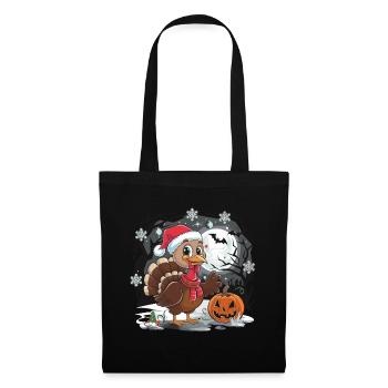Thanksgiving Truthahn Weihnachten - Stoffbeutel - Schwarz - Vorne