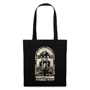 Moto Vintage Motards Moto Anniversaire 2009 - Sac en tissu - noir - Devant