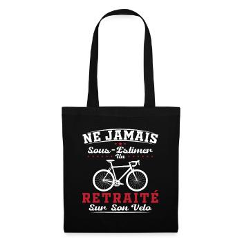 A pensioner on his bike humor cycling retirement - Tote Bag - black - Front