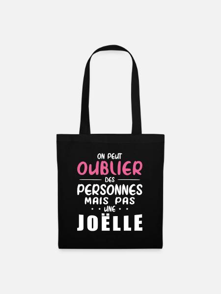Femme Humour Cadeau Personnalisé BBF Prénom Joëlle - Sac en tissu - noir