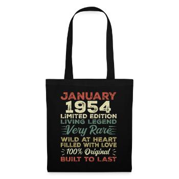 Anniversaire de Janvier 1954 - Janvier 1954, Janvier 1954 - Sac en tissu - noir - Devant
