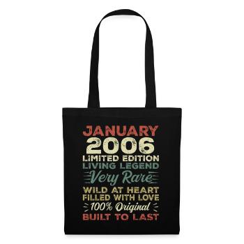 January 2006 Birthday - January 2006, January 2006 - Tote Bag - black - Front