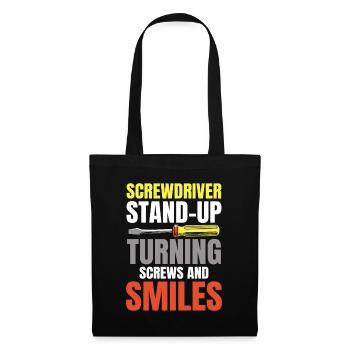 Screwdriver Stand-Up Turning Screws für einen - Stoffbeutel - Schwarz - Vorne