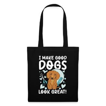 I Make Good Dogs Look Great für einen Hundfriseur - Stoffbeutel - Schwarz - Vorne