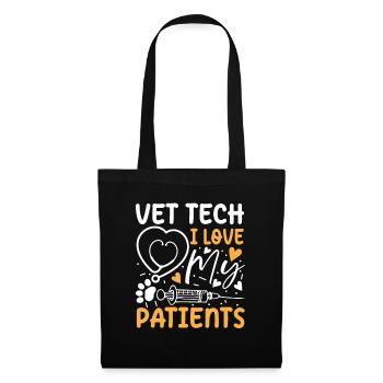 Vet Tech I Love My Patients - Stoffbeutel - Schwarz - Vorne