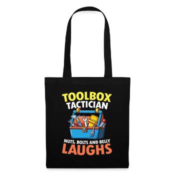 Toolbox Tactician Nuts Bolts and Belly Laughs - Stoffbeutel - Schwarz - Vorne
