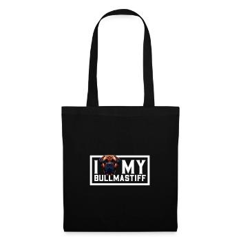 J’adore mon Bullmastiff - Sac en tissu - noir - Devant