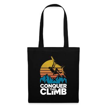 Conquer The Climb - Stoffbeutel - Schwarz - Vorne
