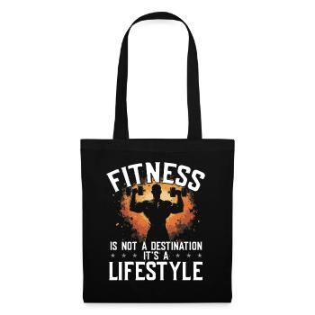 Fitness is not a destination, it's a lifestyle - Tote Bag - black - Front