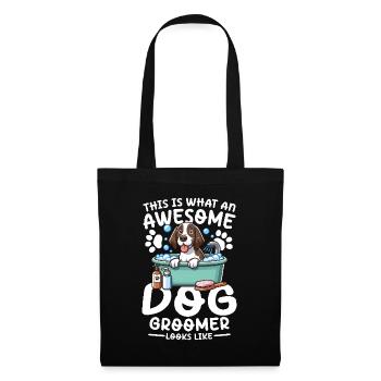 This Is What An Awesome Dog Groomer Looks Like - Stoffbeutel - Schwarz - Vorne