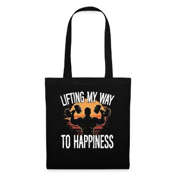 Lift My Way to Happiness Fitness Gym - Sac en tissu - noir - Devant