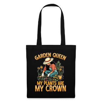 Garden Queen My Plants Are My Crown Gardening - Stoffbeutel - Schwarz - Vorne