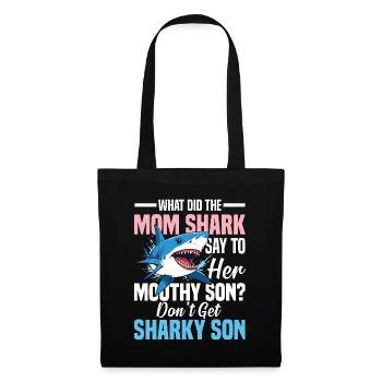 What Did The Mom Shark Say - Stoffbeutel - Schwarz - Vorne