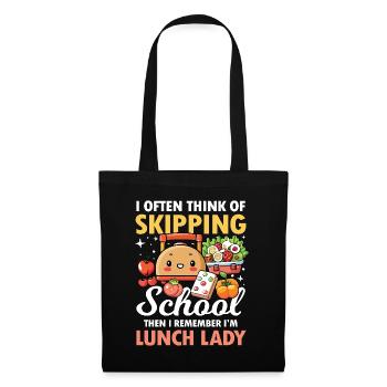 I'm Lunch Lady für einen Dessert Fan - Stoffbeutel - Schwarz - Vorne