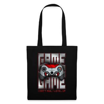 I Don't Age I Level Up Funny Retro Video Game - Tote Bag - black - Front