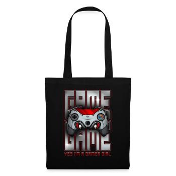 Je suis une gamer Girl Drôle Rétro Jeu vidéo - Sac en tissu - noir - Devant