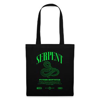 Burmesische Python Moderne Reptilienhalter Streetwear - Stoffbeutel - Schwarz - Vorne