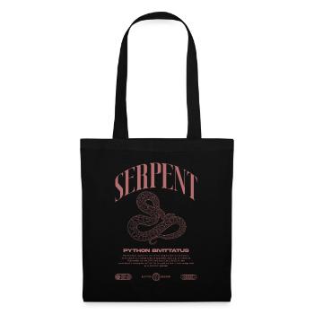 Burmesische Python Moderne Reptilienhalter Streetwear - Stoffbeutel - Schwarz - Vorne