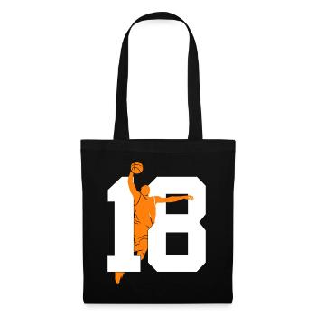 NUMBER 18 BASKETBALL 18TH BIRTHDAY - Tote Bag - black - Front